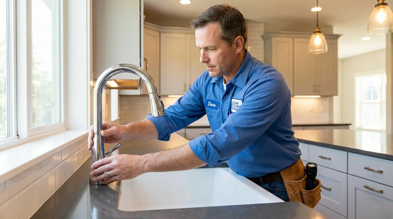 Kitchen faucet installation by Johns Plumbing LLC in Boerne